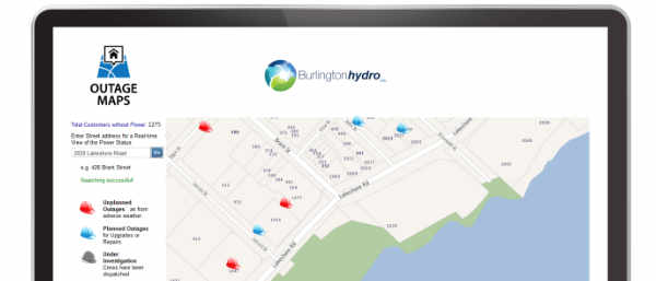 Outage Maps Search Tool on Laptop Screen