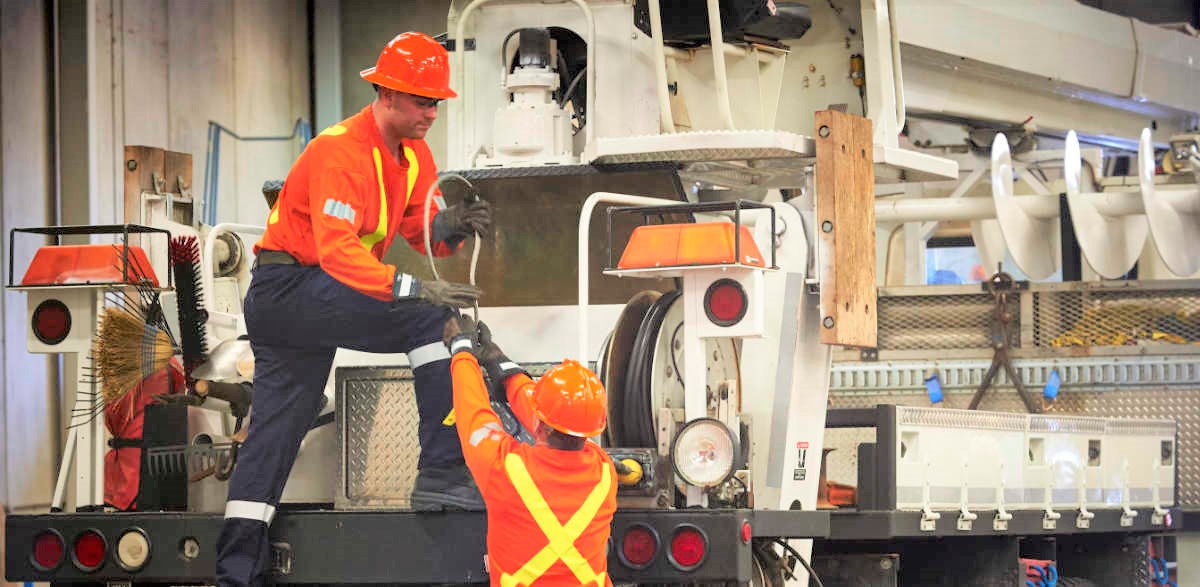 Burlington Hydro teams load repair truck with safety essentials