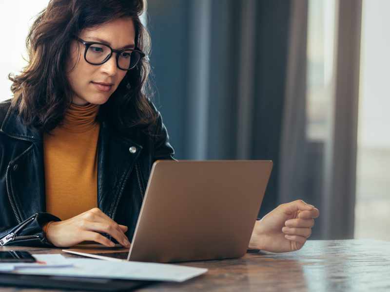 customer using computer