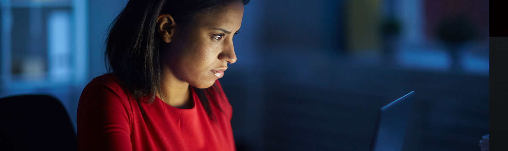 woman browsing web